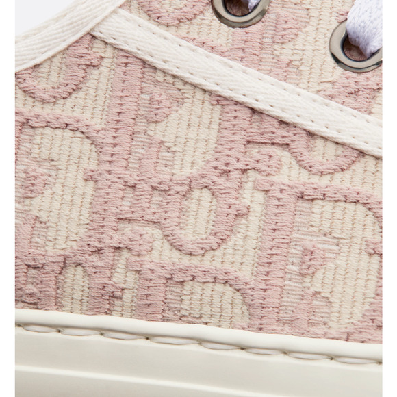 Dior Walk'N'Dior Powder Nude Pink Oblique Logo Flat Low Top Trainer Sneaker 40 - Picture 4 of 15